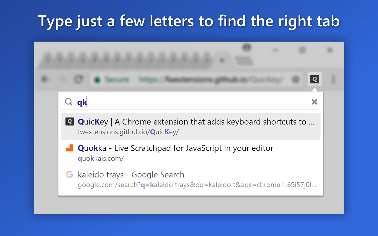 Quickey Jump Between Recent Tabs In Chrome Via Keyboard Or Menu